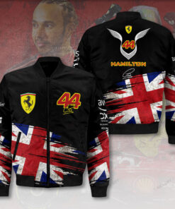 Lewis Hamilton Ferrari Bomber Jacket – Union Jack F1 Racing Team Outerwear