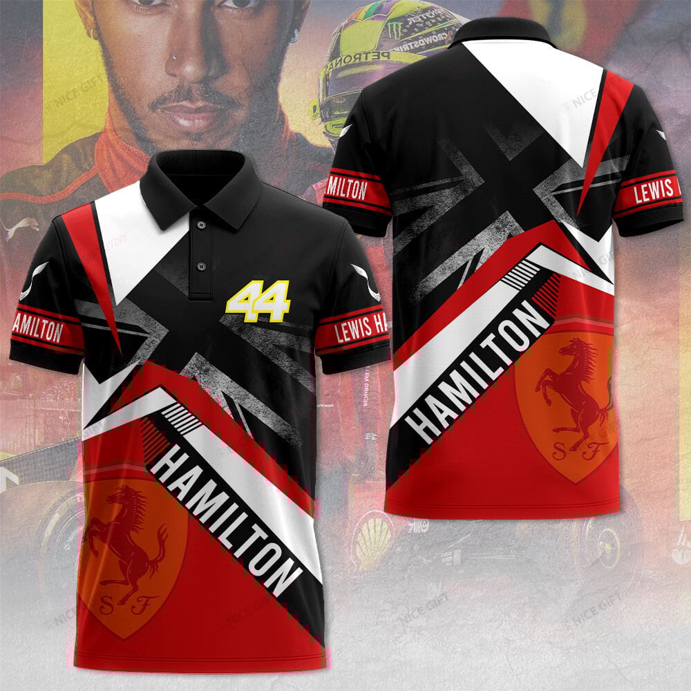 lewis hamilton ferrari polo shirt union jack style scuderia f1 edition qlt2h