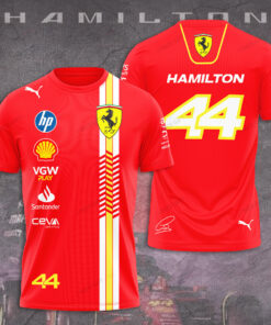 Lewis Hamilton Ferrari Shirt – Scuderia Racing Tee for F1 Fans