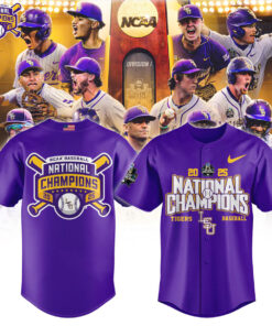 LSU Tigers 2025 National Champions Baseball Jersey – Purple NCAA Title Shirt for Fans