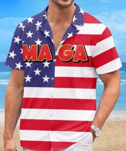 maga trump cartoon shirt funny american flag hawaiian shirt 4 eu348