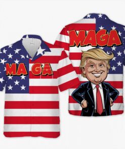 maga trump cartoon shirt funny american flag hawaiian shirt 5 5fsti