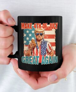 make 4th of july great again mug funny trump coffee cup with hot dog and usa flag 3 kwygd