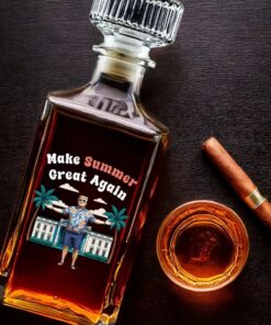 make summer great again whiskey decanter patriotic hawaiian trump gift bottle 3 cafi6