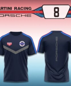 Martini Racing Porsche T-shirt – Chevron Stripe Motorsport Style