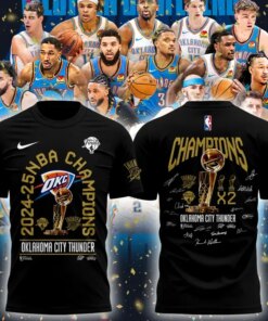 Oklahoma City Thunder 2024–25 NBA Champions Shirt – 2X Finals Gold Tee