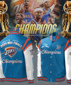 Oklahoma City Thunder 2025 NBA Finals Jacket – Classic Blue Champions Bomber