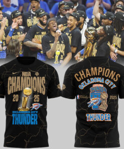 Oklahoma City Thunder NBA Champions 2025 Shirt – Bold Black Edition