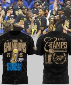 Oklahoma City Thunder NBA Champions 2025 Shirt – Vintage Crackle Tee