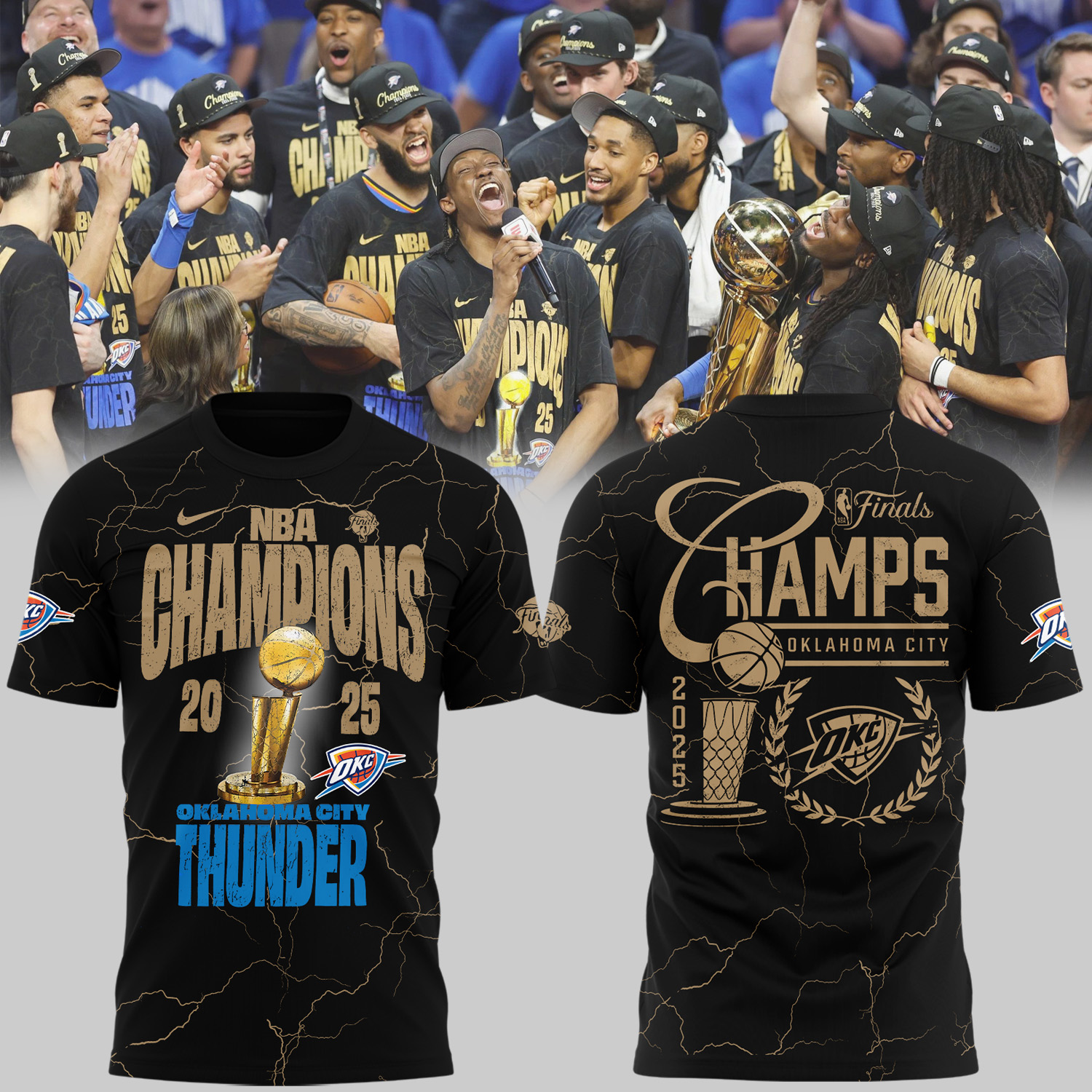 oklahoma city thunder nba champions 2025 shirt vintage crackle tee 7vd19