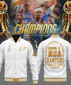 Oklahoma City Thunder NBA Champions Bomber Jacket – 2024-25 Gold Edition