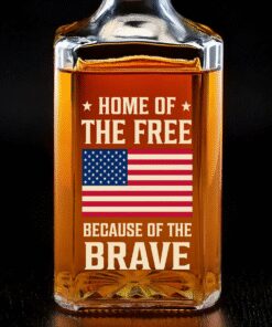 patriotic whiskey decanter home of the free gift bottle 5 ukamw