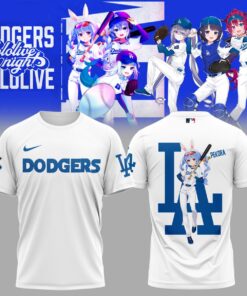 Pekora Dodgers White Shirt – Hololive VTuber Baseball Tee for Anime & LA Fans