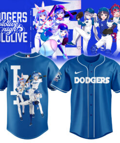 Pekora Suisei Gura Dodgers Jersey – Hololive VTuber Trio Baseball Shirt for Anime & LA Fans