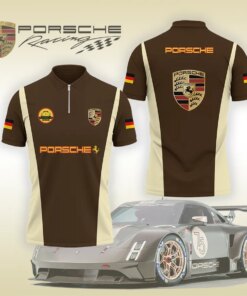 Porsche Heritage Polo Shirt – Men's Classic Racing Zip Tee