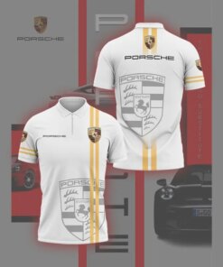 Porsche Polo Shirt – Men's Zip-Up Luxury Sports Tee