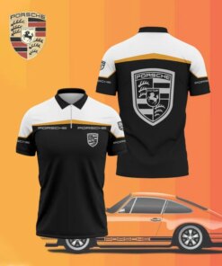 Porsche Racing Polo Shirt – Men's Zip-Up Sports Tee