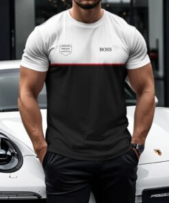Porsche x TAG Heuer BOSS Men's T-shirt – Premium Motorsport Style Tee