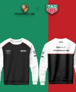 Porsche x TAG Heuer Men’s Sweatshirt – Racing Black & White Pullover