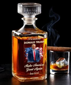 President Donald Trump Whiskey Bottle – Make America Great Again Collector’s Decanter