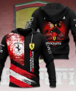 Scuderia Ferrari Hoodie 2025 – Leclerc & Hamilton F1 Team Pullover