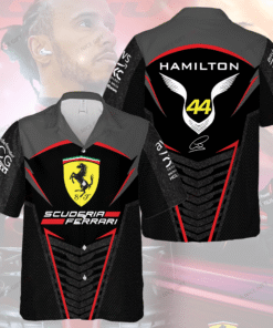 Scuderia Ferrari Racing Shirt – Hamilton #44 Hawaii Style F1 Fan Shirt