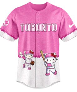 toronto blue jays x hello kitty jersey pink mlb baseball limited edition shirt 2025 4 5awxe