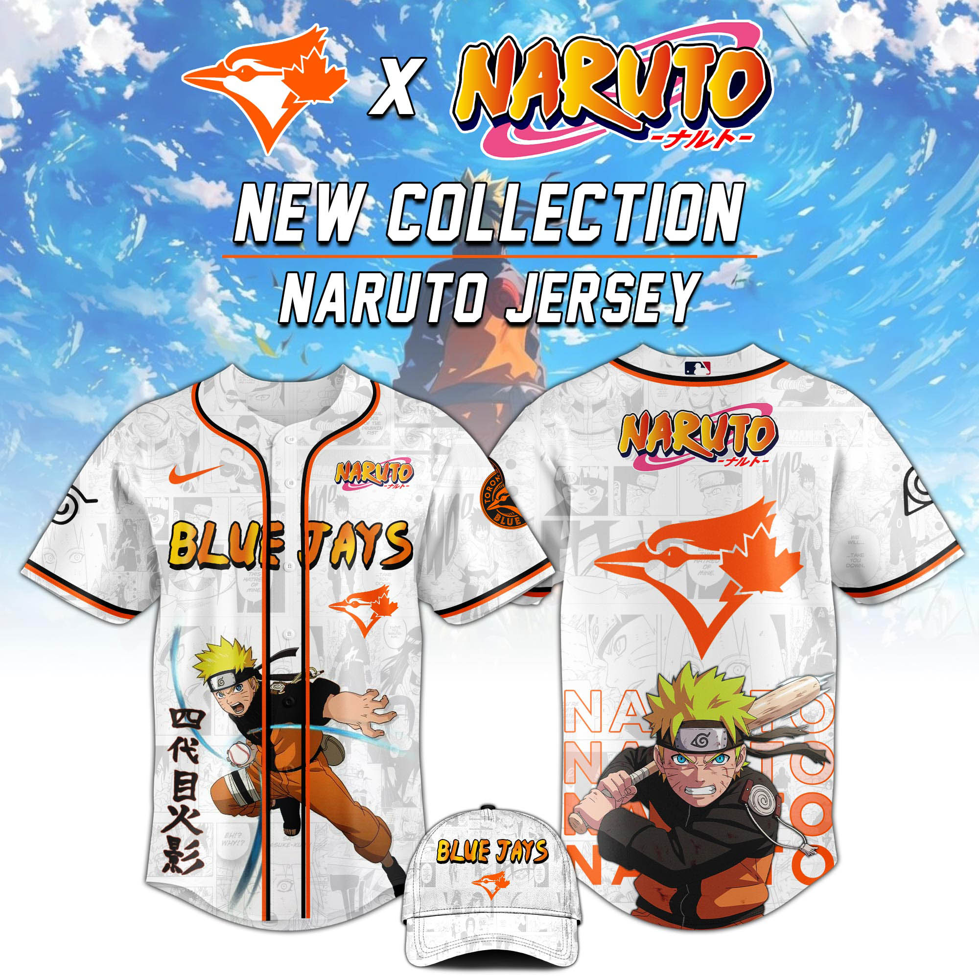 toronto blue jays x naruto jersey limited edition anime baseball shirt 2025 collection 1 74nwf