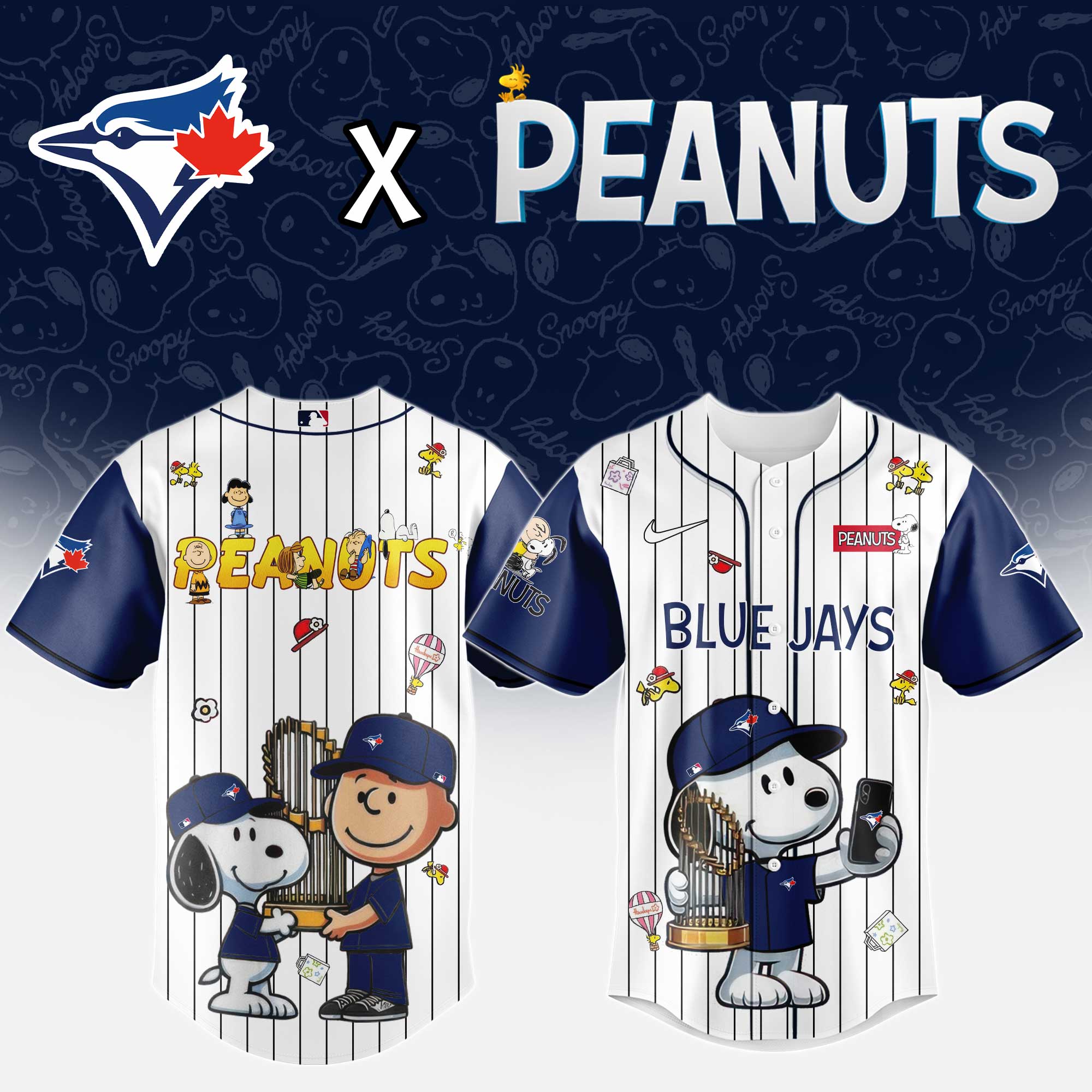 toronto blue jays x peanuts jersey limited edition snoopy baseball night mlb shirt 2025 n2fel