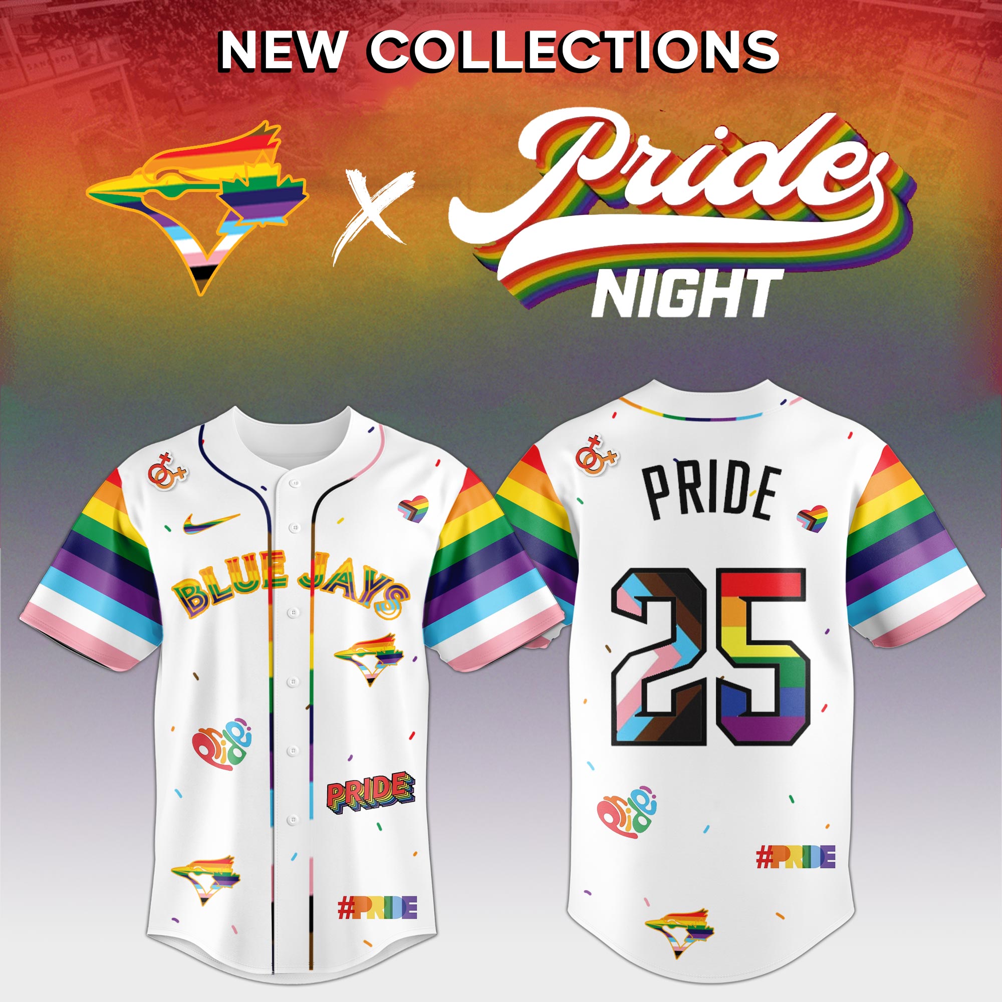 toronto blue jays x pride night jersey rainbow limited edition mlb shirt 2025 collection 1 zp174