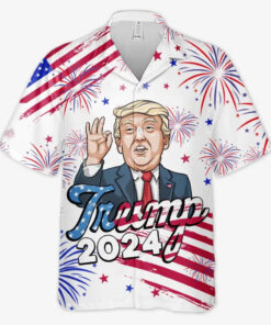 trump 2024 cartoon shirt funny patriotic fireworks hawaiian shirt 6 ywc5l