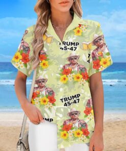 trump 45 47 hawaiian shirt funny tropical beer flower print 3 xz9h3