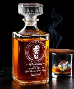 Trump 45-47 Whiskey Decanter – MAGA Presidential Gift