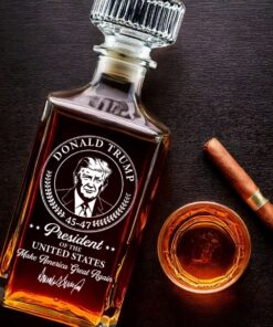 trump 45 47 whiskey decanter maga presidential gift 4 9zgtm