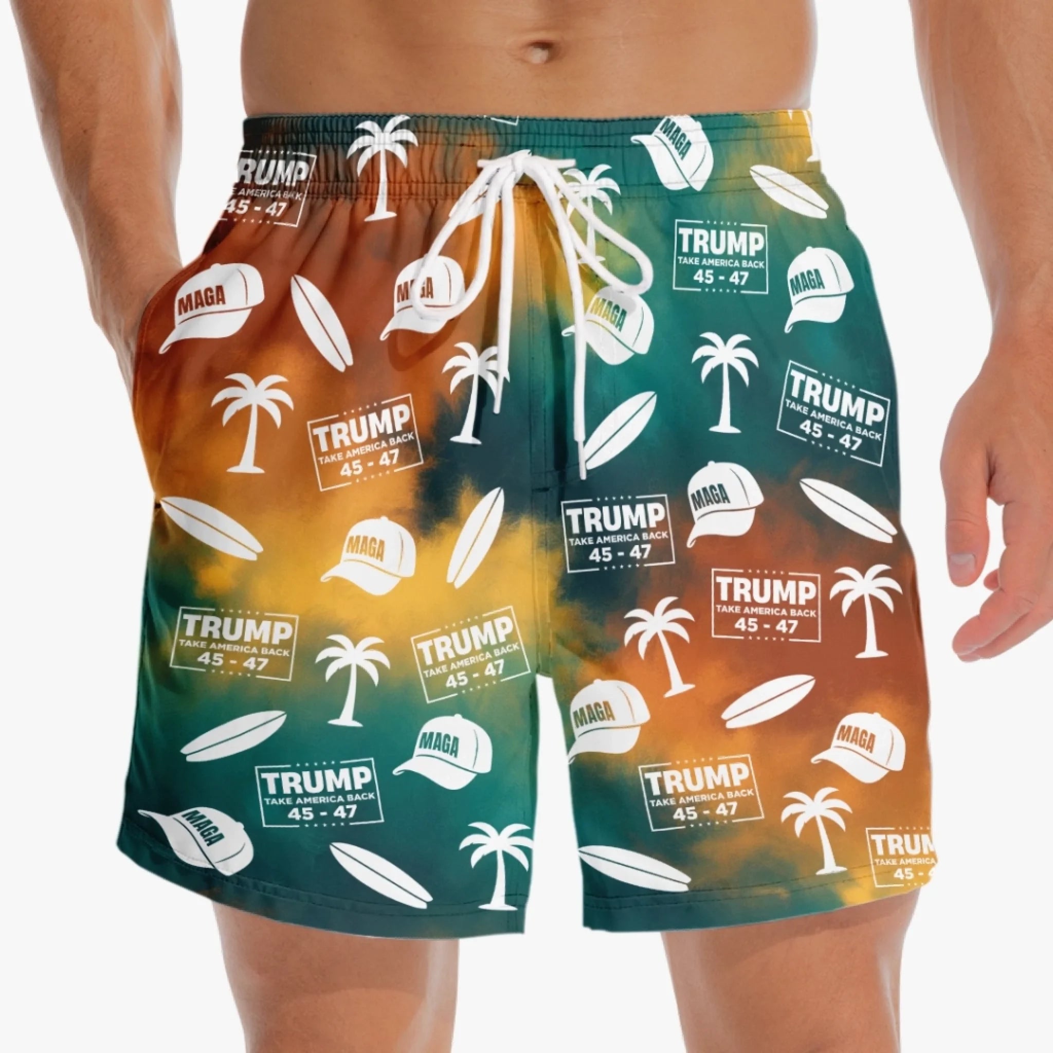 trump 4547 gradient swim shorts maga take america back beach trunks for men 1 wnqdv