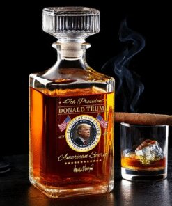Trump 47th President Decanter – American Spirit Whiskey Gift