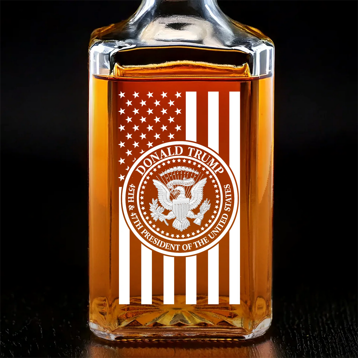 trump 47th president decanter great seal patriotic bottle 1 fklqu