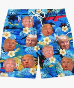 trump hawaiian swim shorts funny tropical floral beach trunks for patriotic men 5 20mi1
