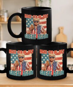 trump hot dog mug funny 4th of july coffee cup with american flag and sunglasses 3 adx7h