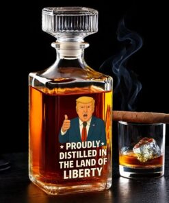Trump Liberty Whiskey Decanter – Patriotic Cartoon Gift