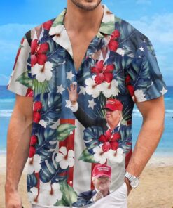 trump maga hawaiian shirt patriotic floral make america great again shirt 4 jo219