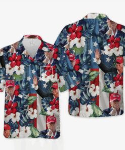 trump maga hawaiian shirt patriotic floral make america great again shirt 5 o85lk