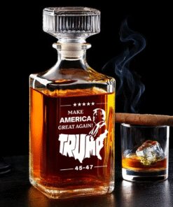 Trump MAGA Whiskey Decanter – Make America Great Again 45-47