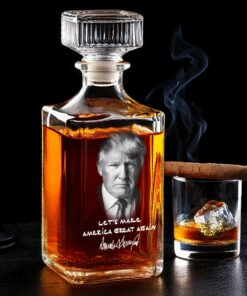 Trump MAGA Whiskey Decanter – Patriotic Gift for Republicans