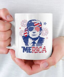 trump merica mug patriotic sunglasses coffee cup with fireworks for 4th of july 4 t96jl