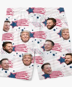 trump musk vance patriotic swim shorts funny american flag beach trunks for men 2 8wyxo