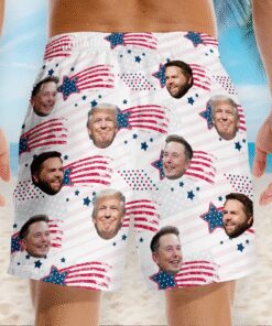 trump musk vance patriotic swim shorts funny american flag beach trunks for men 4 d9wwm