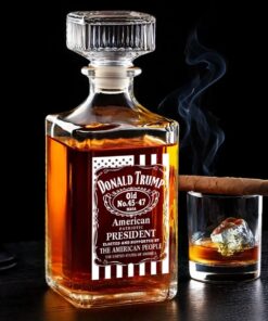 Trump Old No. 45–47 Decanter – MAGA President Whiskey Gift