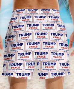 trump vance 2024 swim shorts white maga 45 47 patriotic beach trunks for men 4 bc0vl