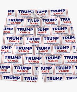 trump vance 2024 swim shorts white maga 45 47 patriotic beach trunks for men 5 8wyoe